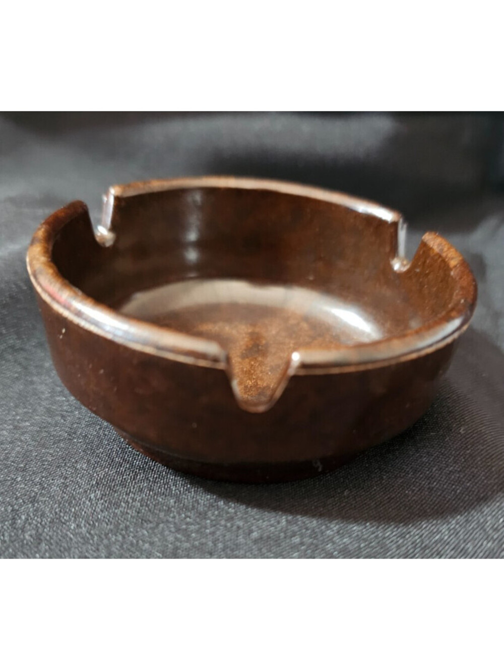 Vintage Rust Brown Melamine Ashtray GES-LINE 301 Made In USA 3 1/8โ Collectible